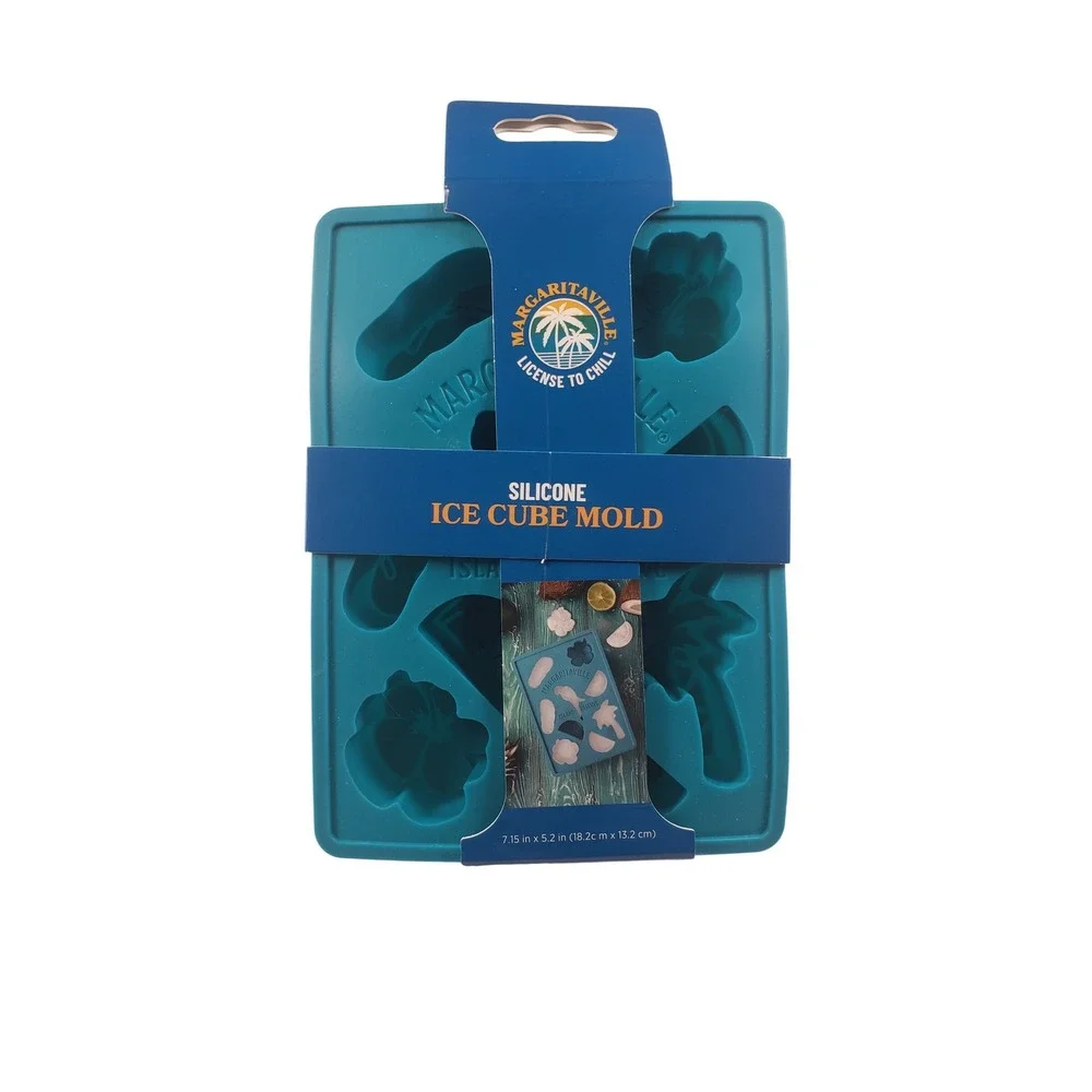 Margaritaville Silicone Ice Cube Mold Set of 2 Tropical Island Shapes NEW
